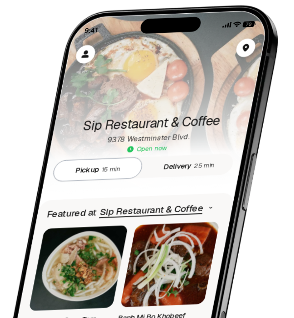 Sip Restaurant & Coffee app preview