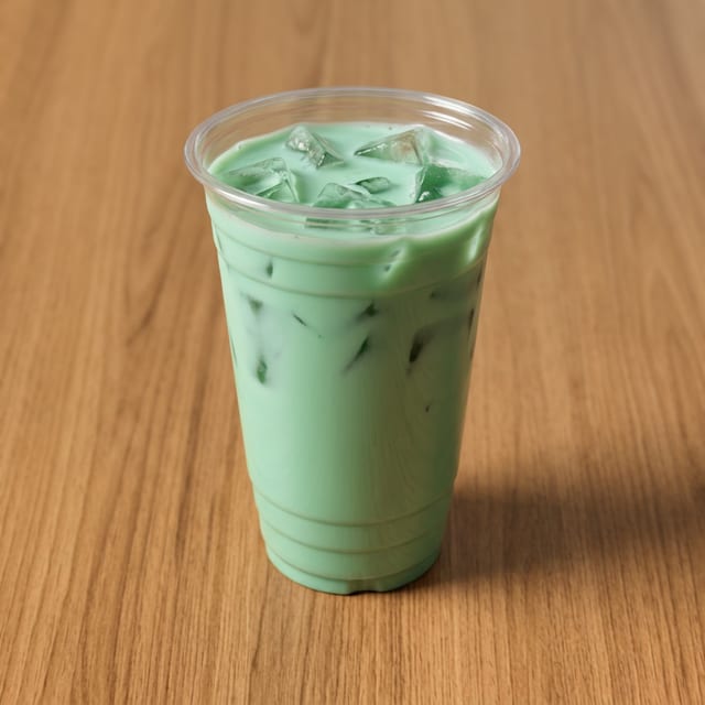 Sam Dua Sua Tuoi/Pandan Fresh Milk.