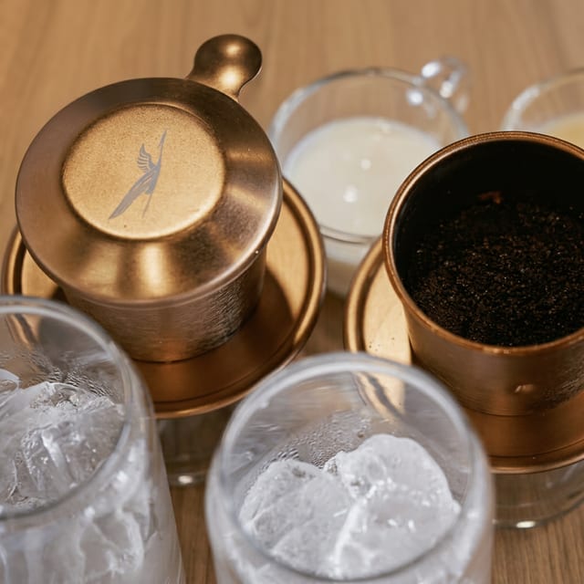 Ca Phe Sua Da/Vietnamese Ice Coffee.